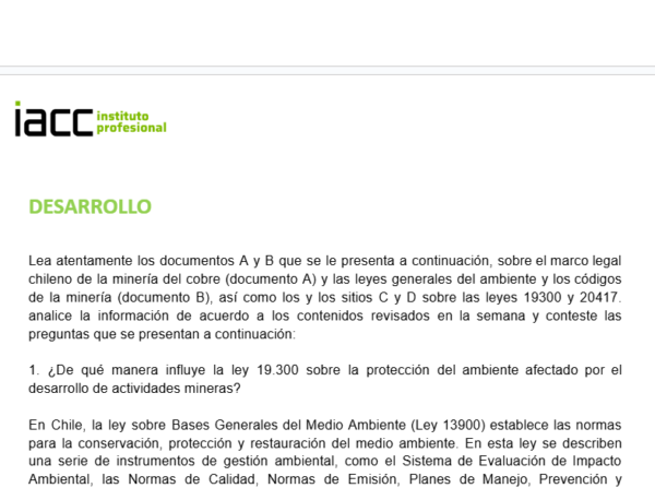 Legislación Minera Medioambiental Semana 5